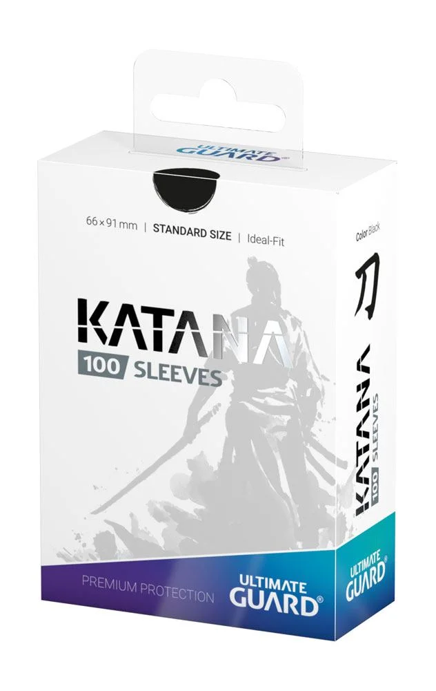 Ultimate Guard Katana Sleeves Standard Size 66 x 91 mm (100 Sleeves) - Black